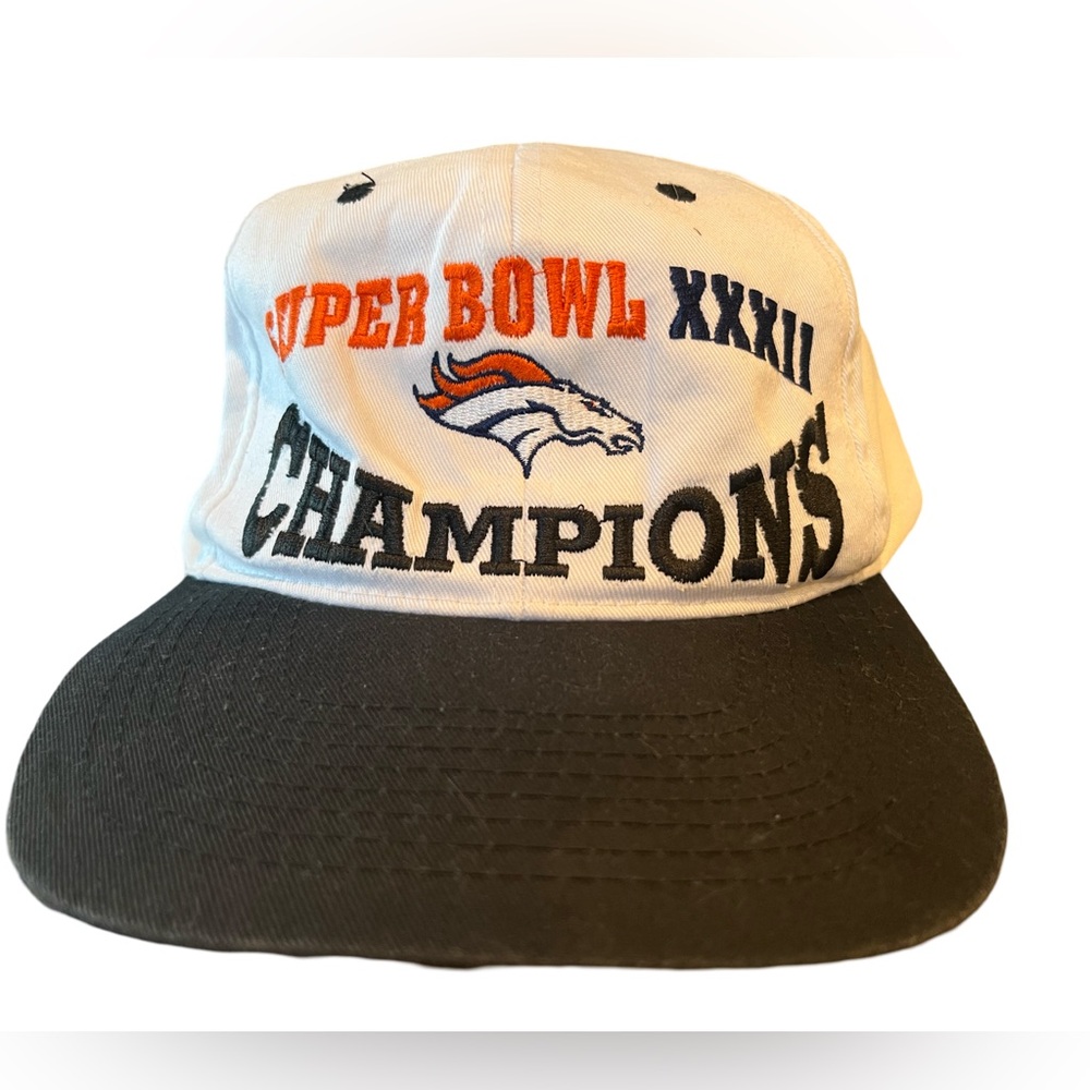 2 Denver Broncos Super Bowl XXIII Champions Snapback Hats OSFA Mens Vintage 98